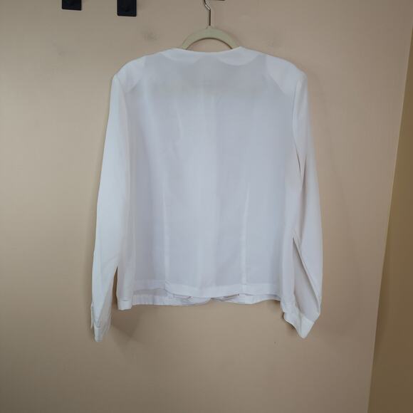 Vintage Christie & Jill Long Sleeve Victorian Blouse Button Front Blouse Size 14 - Picture 6 of 8